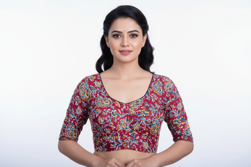 Kalamkari pure cotton with lining blose