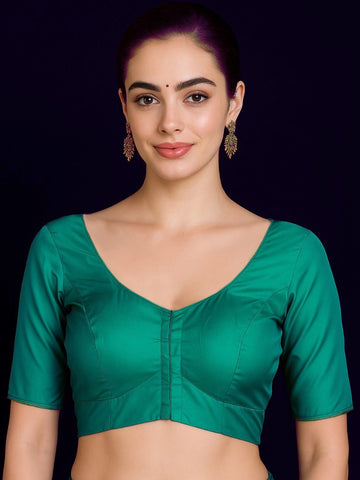 Turquoise Pure silk with lining blouse