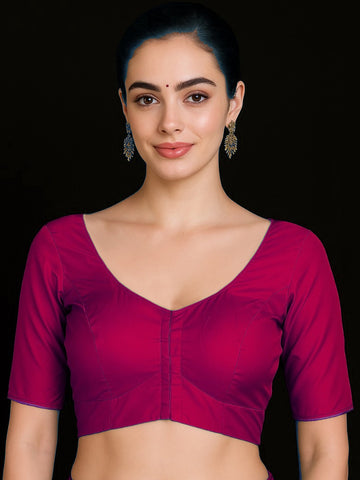 Purple Pure silk with lining blouse