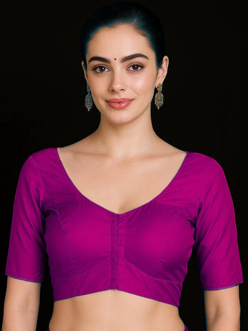 Purple Pure silk with lining blouse