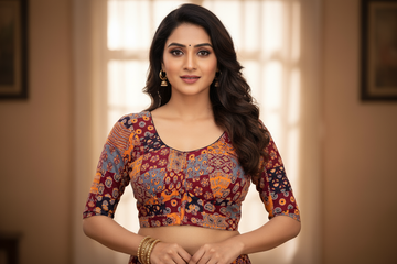100% cotton with lining blouse