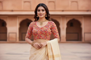 100% cotton with lining blouse