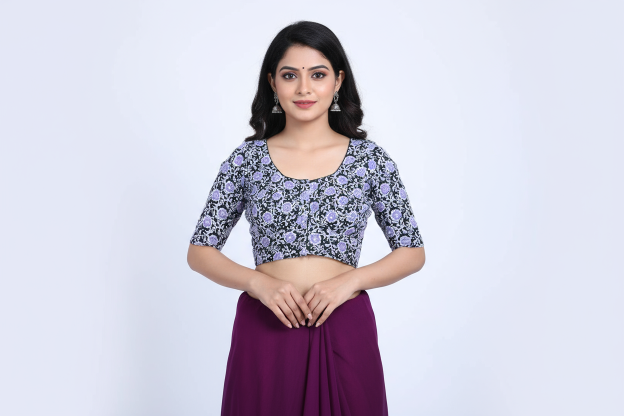 100% cotton with lining blouse