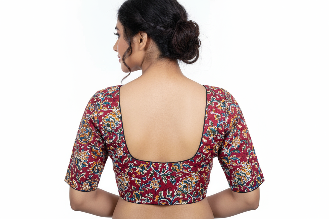 Kalamkari pure cotton with lining blose