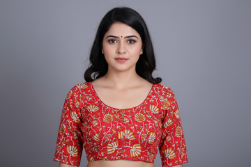 100% cotton with lining blouse