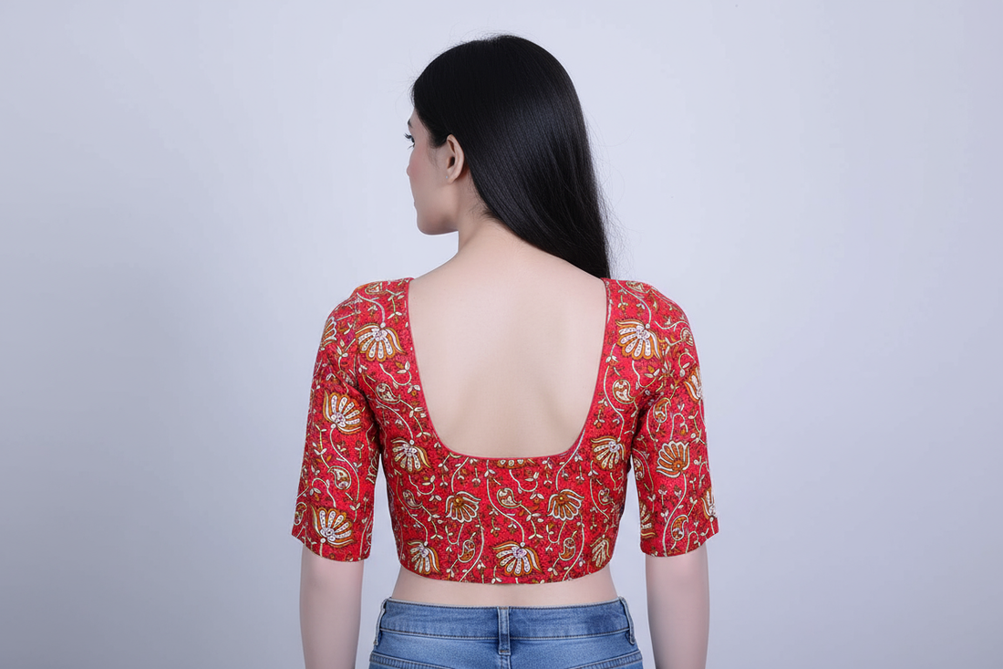 100% cotton with lining blouse