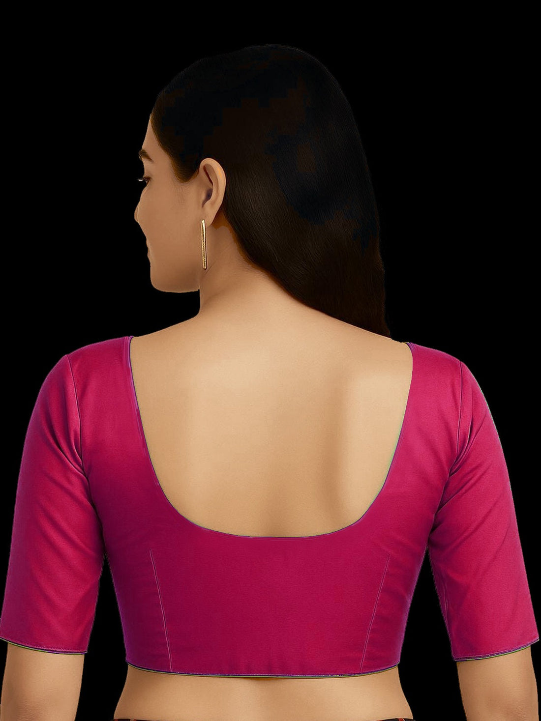dark pink Pure silk with lining blouse