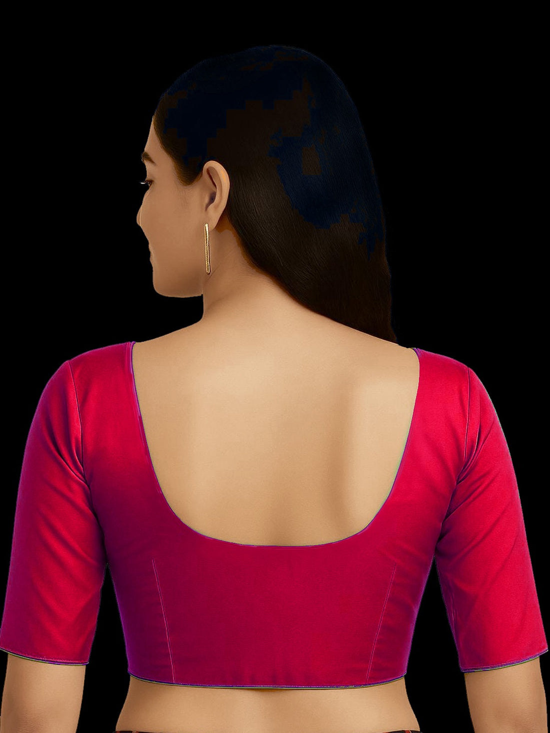 Red Pure silk with lining blouse