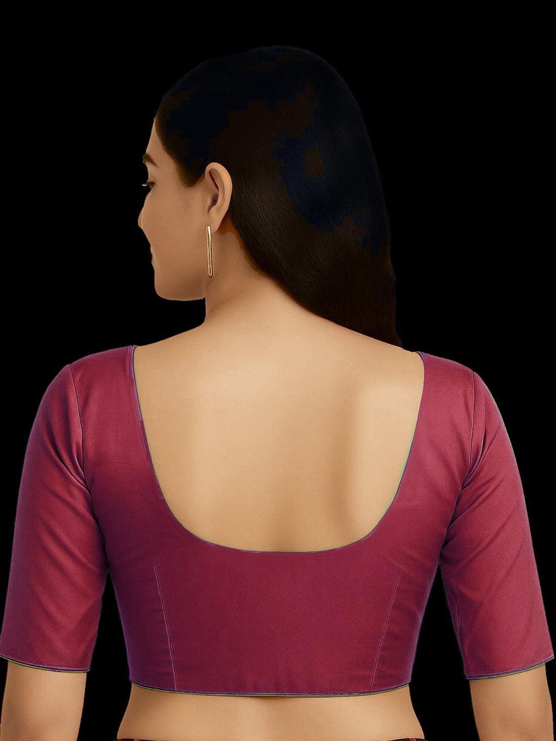 Dark Red  Pure silk with lining blouse