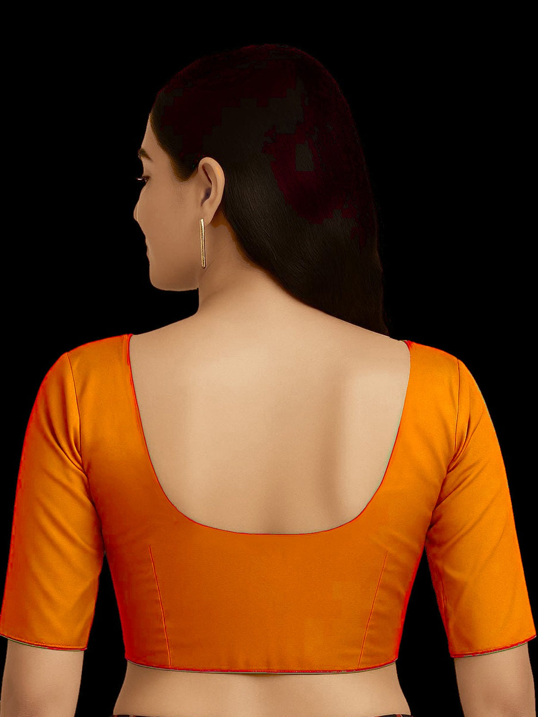 Orange  Pure silk with lining blouse