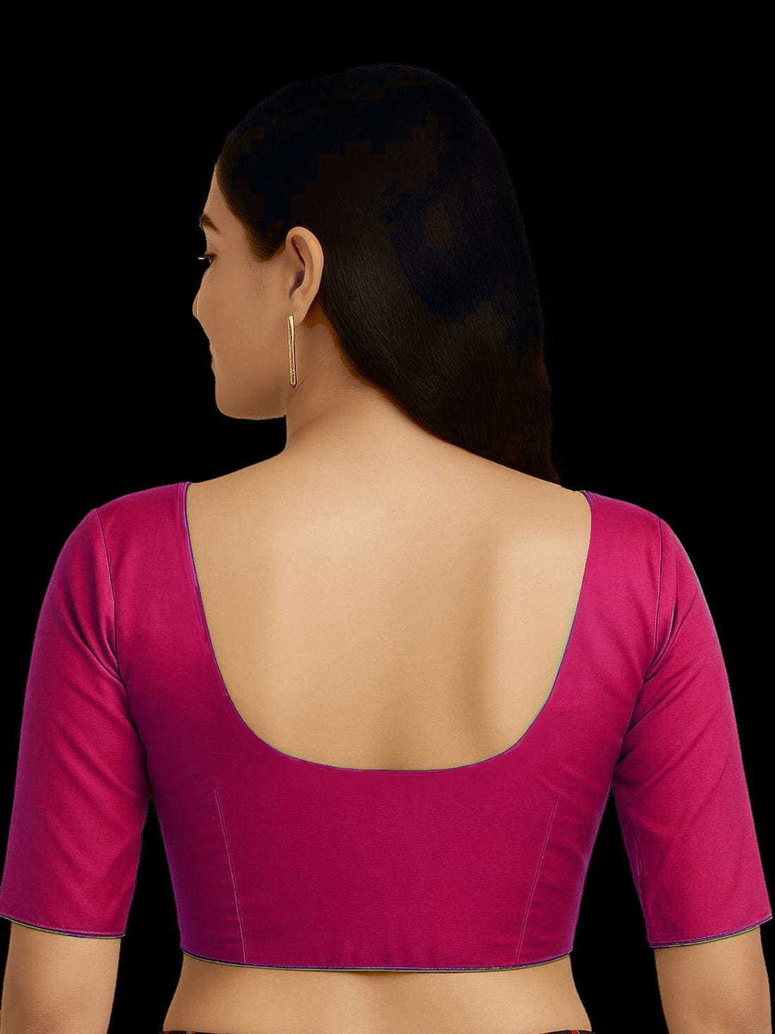 Purple Pure silk with lining blouse