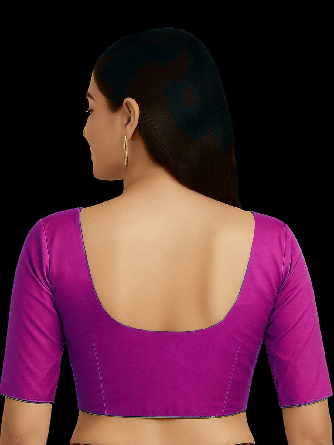 Purple Pure silk with lining blouse