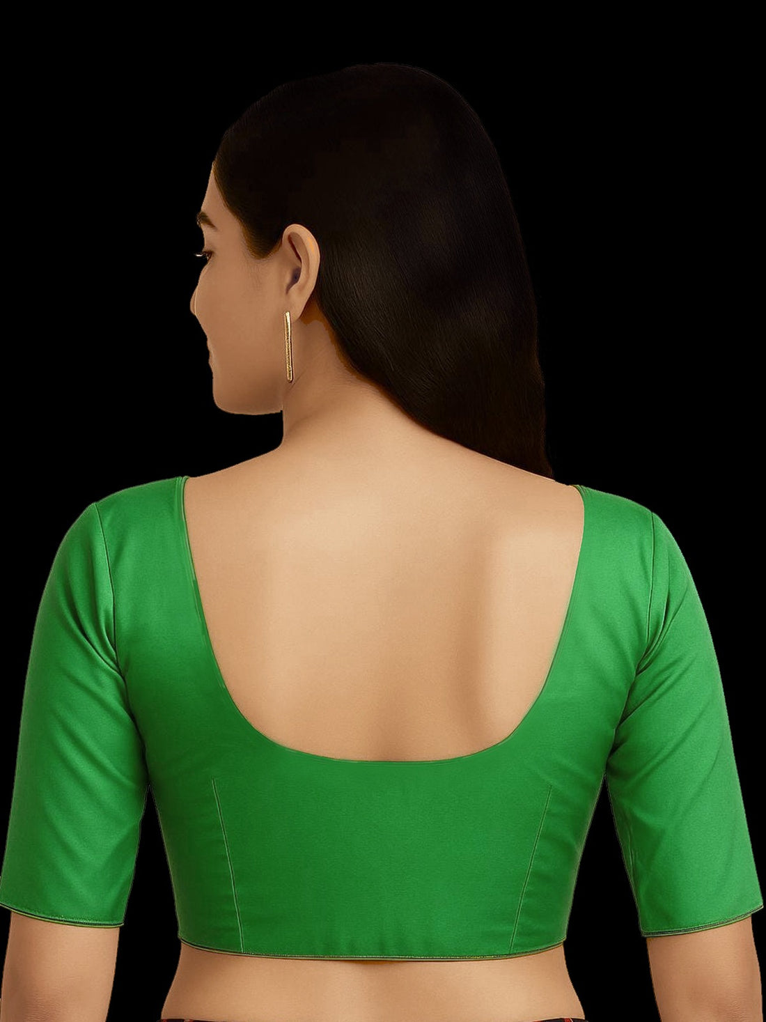 Green Pure silk with lining blouse