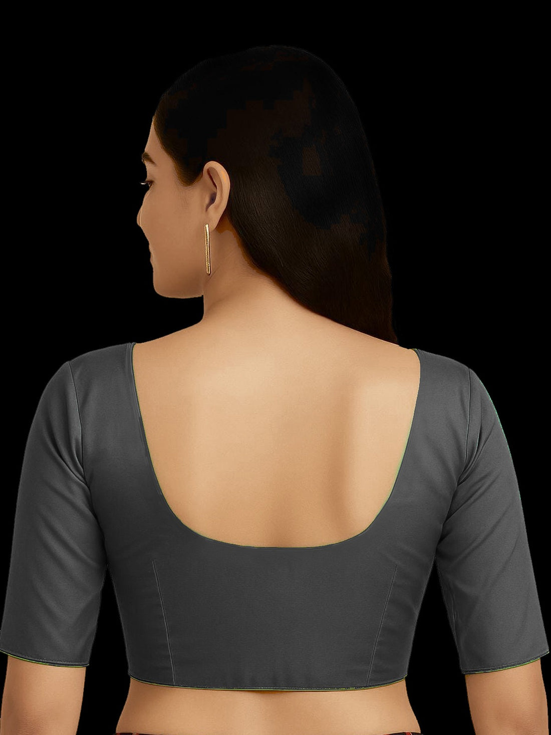 Grey Pure silk with lining blouse