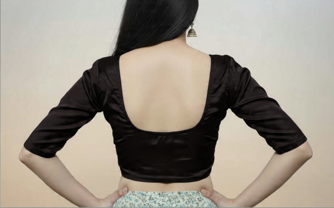 Grey Pure silk with lining blouse