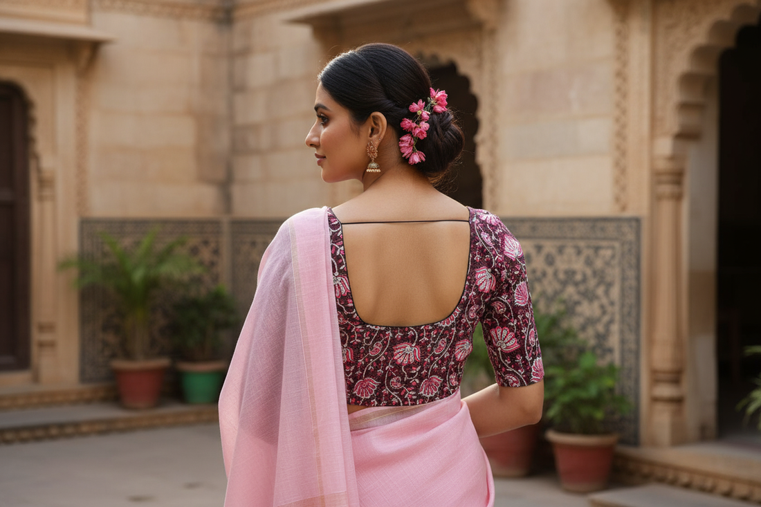 100% cotton with lining blouse