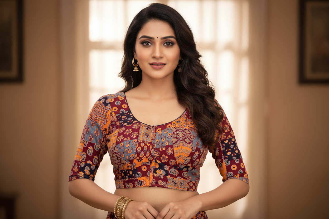 100% cotton with lining blouse