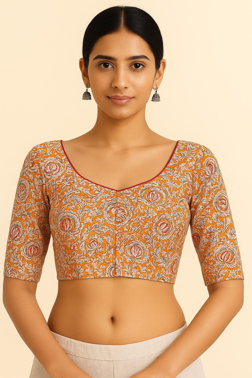 100% cotton with lining blouse