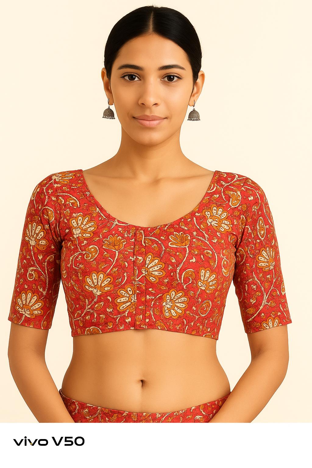 100% cotton with lining blouse